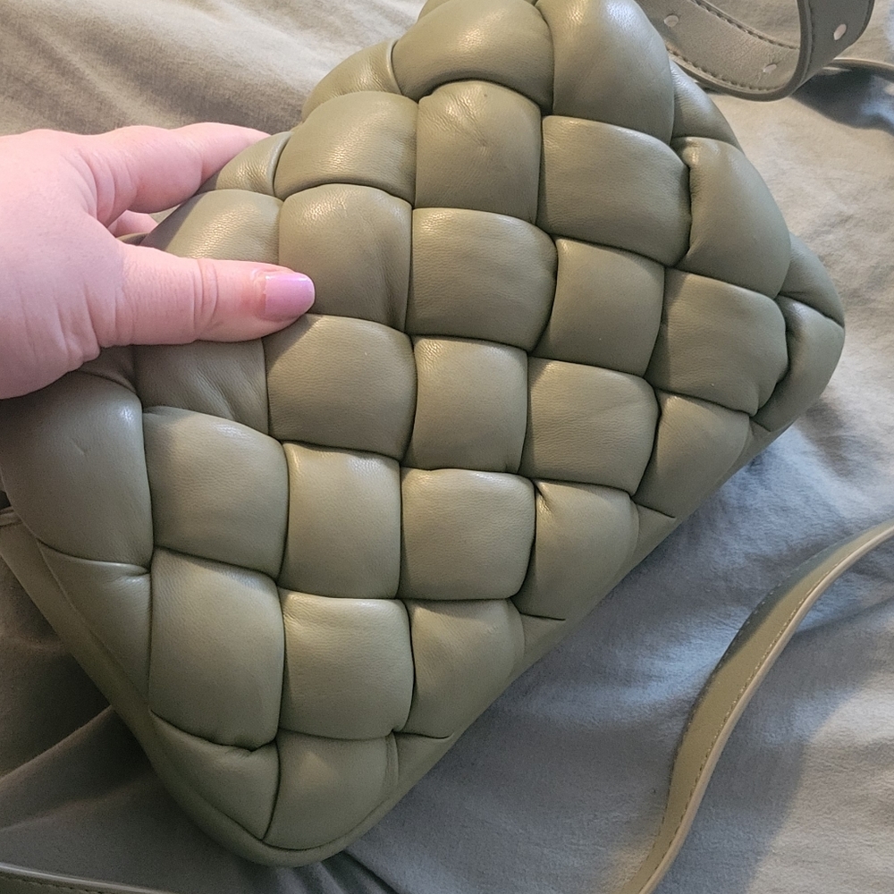 JW Pei Green Basket Weave Crossbody - Picture 4 of 4